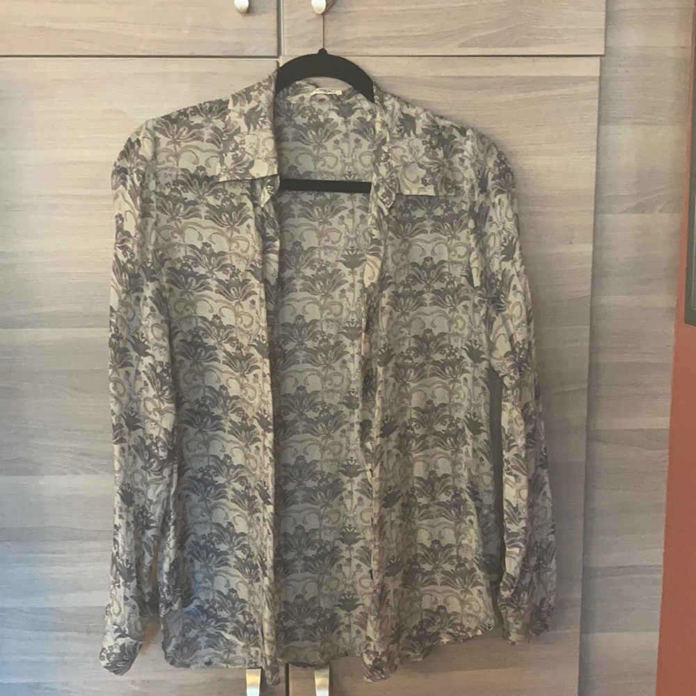 Art nouveau silk blouse